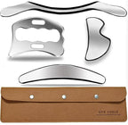 4 in 1 Muscle Scraper Tool Set, Stainless Steel Gua Sha Massage Tools, by GYXCOELEIASTMTOOL