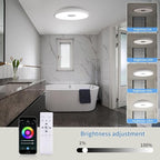 Smart Waterproof LED Flush Mount Ceiling Light Fixture, 11 inch 18W, - Image 4