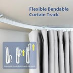 Room Divider Ceiling Mounted Curtains Track Sets Extra Wide Blackout Curtain - Image 5