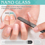 Glass Nail File Buffer with Case - Image 2