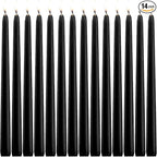 WPONSZU Set of 14 Black Taper Candles, 7-8 Hours Burn Time, Smokeless and by WPONSZU