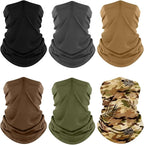 Fuinloth Neck Gaiter, 6 Pack Cooling UV Protection Bandana Face Mask Gator Scarf by fuinloth