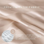 MR&HM Satin Bed Sheets, Queen Size Sheets Set - Image 3