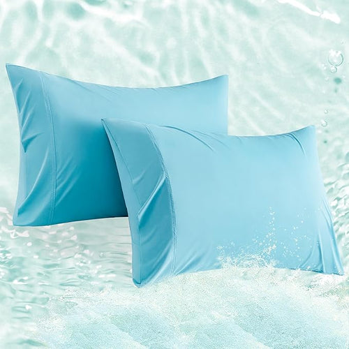 Accuratex Cooling Pillow Cases Standard Size Set of 2, Envelope Soft Breathable by ACCURATEX