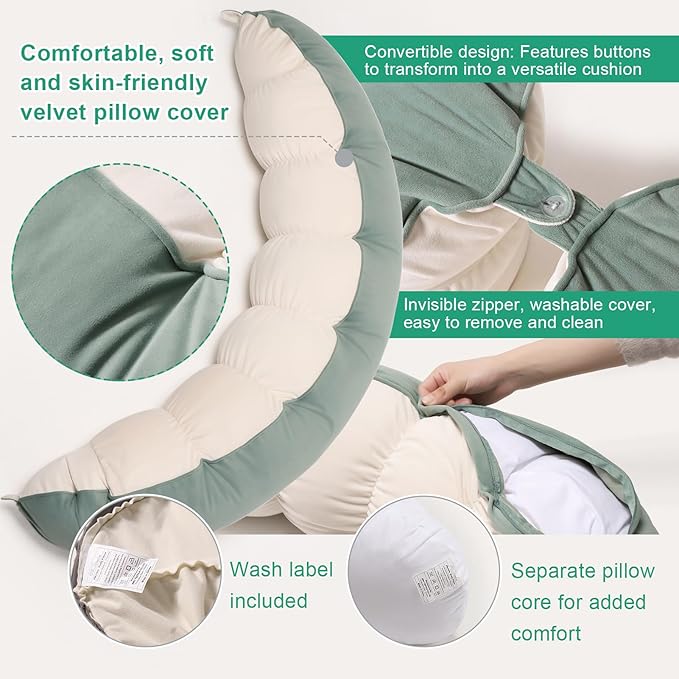 Peallow – Long Round Body Pillow - Image 4