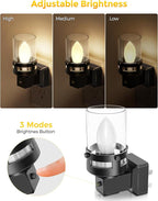 Briignite Candle Night Light Plug in, Vintage Night Lights Plug into Wall - Image 3
