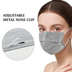 Wecolor 100 Pcs Disposable 3 Ply Earloop Face Masks - Image 4