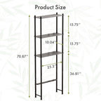 AmazerBath Bamboo Over The Toilet Storage Shelf, Over Toilet Bathroom Organizer - Image 2