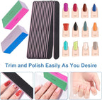 Nail File and Buffer Set, 4 Way Nail Buffers Shine Kit Professional Nail Files - Image 2