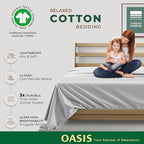 THREAD SPREAD 100% Organic Cotton Percale Flat Sheet Queen Size - Image 2