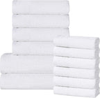 Superior Honeycomb 100% Cotton 500 GSM 12 Piece Bath Towel Set, 6 Washcloths by SUPERIOR