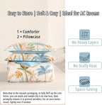 LEMIROE Tropical Coastal Blue Cotton Comforter King Size 3Pcs - Image 7