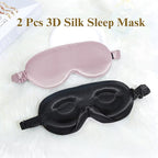 BeeVines 2 Pack 3D Contoured Sleep Mask 22 Momme Mulberry Silk Sleeping Eye - Image 7