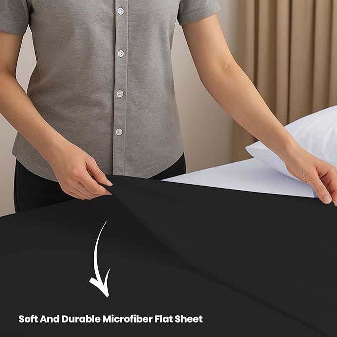 GOLD TEXTILES Full Flat Sheet 24 Pack – Brushed Microfiber Top Sheets - Image 3