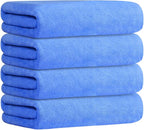 JML Bath Towel, Microfiber Bath Towels Set 4 Pack 30" x 60" by JML