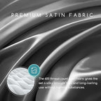 MR&HM Satin Bed Sheets, California King Size Sheets Set - Image 2
