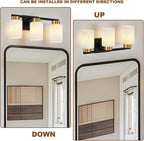 3-Light Bathroom Light Fixtures, Modern Vanity Lights, Living Room, E26 Base - Image 5
