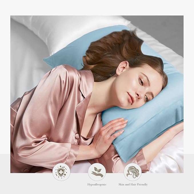WishSmile Cooling King Pillowcases Set of 2 Breathable Cool Silky Soft Rayon - Image 2