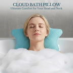Non Slip Bath Pillow, Luxury Spa Bathtub Head & Neck Rest Support, Permeable - Image 2
