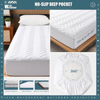 Full Size Waterproof Mattress Protector Quilted, Breathable Ultra-Soft Filling - Image 5