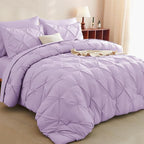 CozyLux King Size Comforter Set Lavender, 7 Pieces Bed in A Bag Light Purple by CozyLux