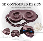 ZIMASILK Adjustable 22 Momme 100% Pure Mulberry Silk Sleep Mask, 3D Contoured - Image 2