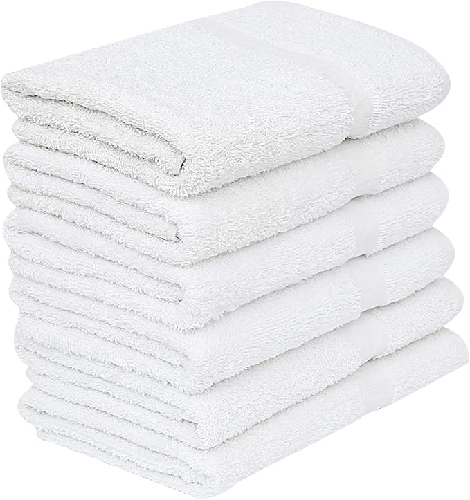 GOLD TEXTILES 60 White Economy Bath Towels Bulk Cotton Blend - Image 9