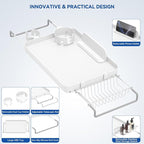 Bathtub Tray for Large Soaking Tub Table Tray Expandable Tub Shelf for Bathtub - Image 5