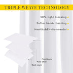 NICETOWN White Doorway Curtains 78 inches Long, Grommet Privacy Door Curtains - Image 5