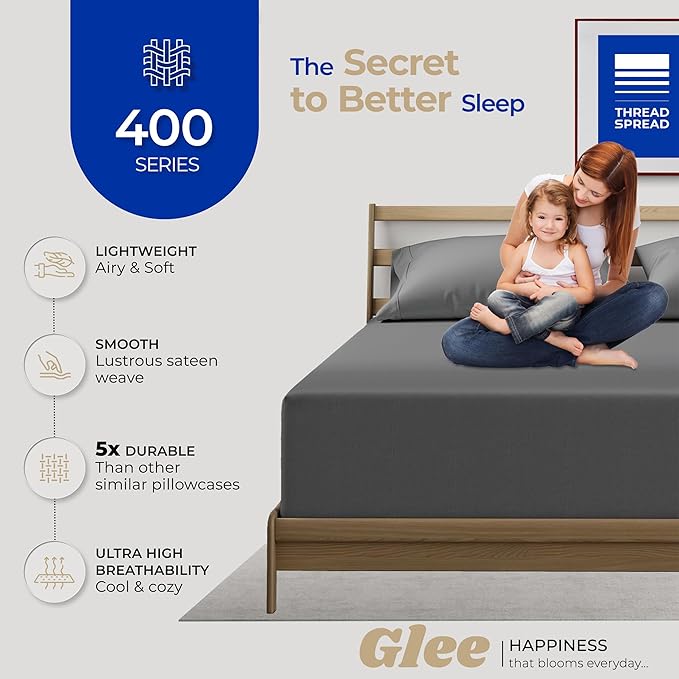Thread Spread 100% Cotton King Size Pillow Cases Set of 2 - Image 2