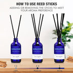 Xcleen Reed Diffuser Set with Sticks, Sandalwood Scented Oil Diffuser - Image 3