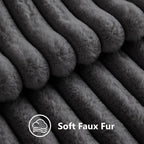 decorUhome Cozy Faux Fur Throw Pillow Covers 24x24 Set of 2 Decorative Soft - Image 3