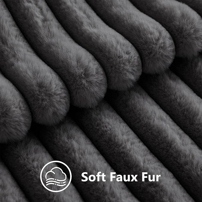 decorUhome Cozy Faux Fur Throw Pillow Covers 16x16 Set of 2 Decorative Soft - Image 3