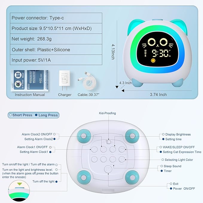 ANALOI Alarm Clock for Kids, Ok to Wake Clock for Kids - Image 6