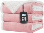 LaffyLo Electric Heated Blanket Twin Size 62 x 84, Fast Heating Blanket by LAFFYLO