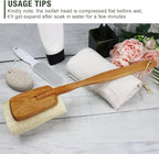 2 Pack Natural Exfoliating Loofah Luffa Loofa Bath Brush On a Stick, Shower - Image 5