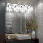 Aipsun Bathroom Light Fixtures Crystal Modern Vanity Lighting Fixtures 4 Light - Image 3