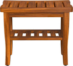 Teak Wood Shower Bench Stool - Image 8