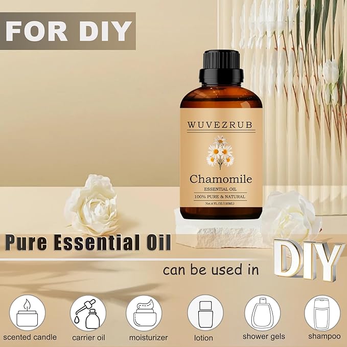 Chamomile Essential Oil, 120ML Pure and Natural - Image 3