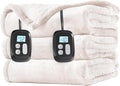 LaffyLo Electric Heated Blanket Queen Size 84 x 90, Dual Control, Fast Heating by LAFFYLO