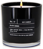 Lulu Candles | Black Amber | Luxury Scented Soy Jar Candle | Hand Poured in The - Image 4
