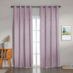 Amazon Basics Jacquard 2-Piece 100% Blackout Curtains, Living Room and Bedroom by AmazonBasics