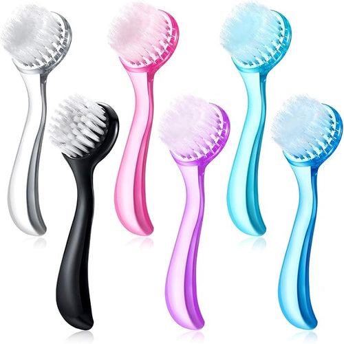 6 Pieces Facial Cleansing Brush Soft Bristle Facial Scrub Exfoliating Brush by Patelai