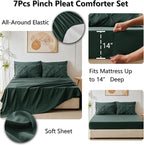 CozyLux Full Size Comforter Sets Forest Green, 7 Pieces Bed in A Bag Green - Image 5