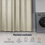Amazon Basics Jacquard 2-Piece 100% Blackout Curtains, Living Room and Bedroom - Image 6