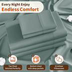 LBRO2M Split King Sheet Sets for Adjustable Bed 1000 Thread Count 100% Egyptian - Image 5