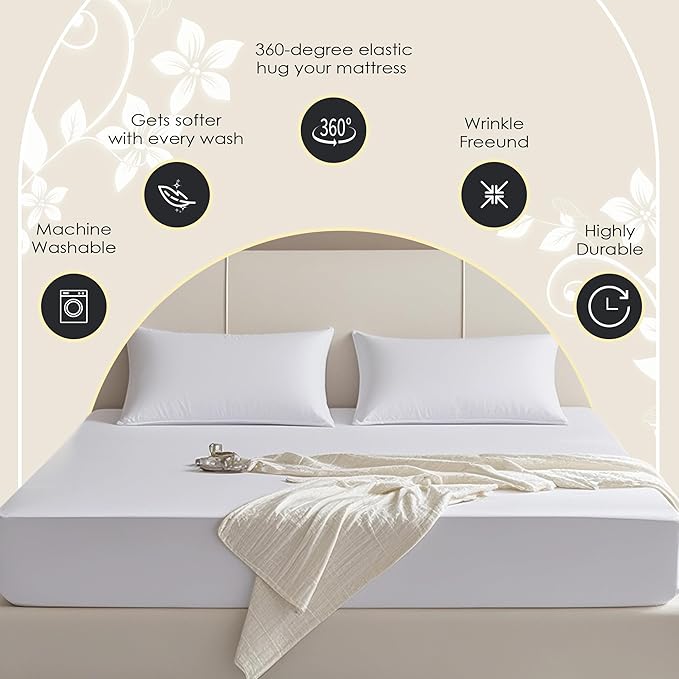 FreshCulture Queen Fitted Sheet Only – Premium Hotel-Quality Fitted Sheet - Image 4