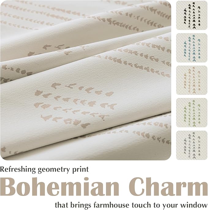 100% Boho Blackout Curtains 90 Inches Long - Image 4