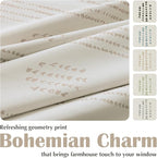 100% Boho Blackout Curtains 90 Inches Long - Image 4