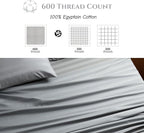 Cotton Flat Sheets Only, 600 TC 100% Cotton Flat Sheet Top Sheet Only, TwinXL - Image 3